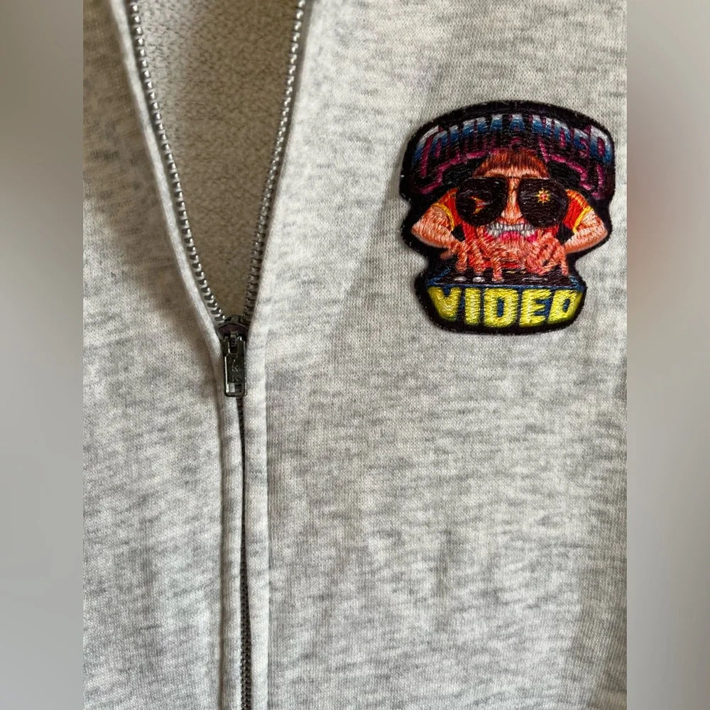 Vintage Sweatshirt Vest- Commander Video- Gray- Large - Picture 7 of 12